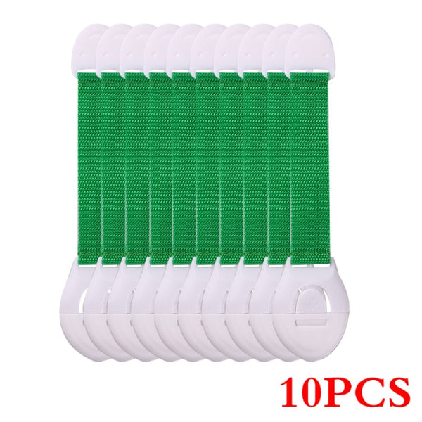 10pcs/Lot Drawer Door Cabinet Cupboard Toilet Safety Locks Baby Kids Safety Care Plastic Locks Straps Infant Baby Protection