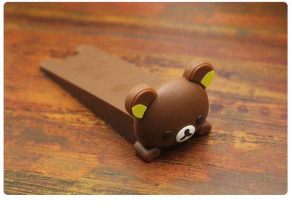 Baby Safety Protector Cute Cartoon Silicone Figure Door Stopper Wedge Door Jam Catcher Block Guard Home Office Protectors