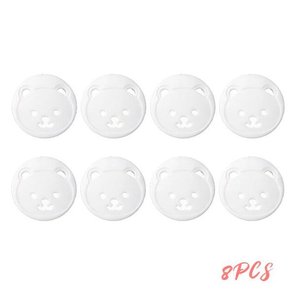 5/8/10pcs Baby Safety Rotate Cover 2 Hole  European Standard Children Against Electric Protection Socket Plastic Security Locks