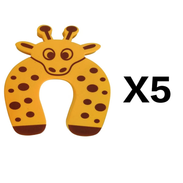 5Pcs/Lot Protection Baby Safety Cute Animal Security Door Stopper Baby Card Lock Newborn Care Child Finger Protector